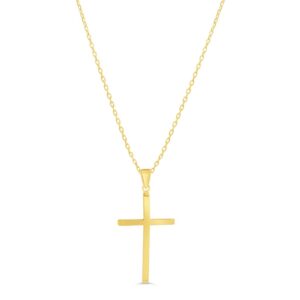 Skinny Cross Pendant, Cable Chain