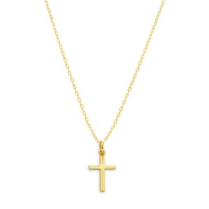 Textured Cross Pendant, Cable Chain