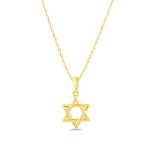 Star of David Pendant, Cable Chain