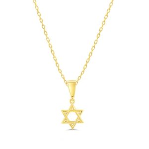 Small Star of David Pendant, Cable Chain