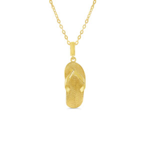 Hawaiian Slipper Pendant, Cable Chain