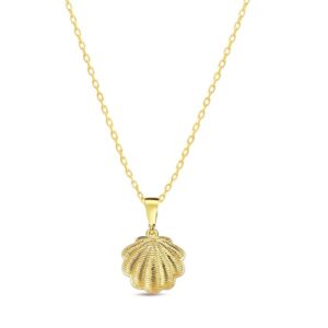 Seashell Pendant, Cable Chain