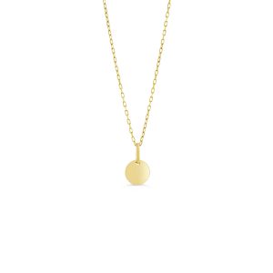 Small Engravable Disc, Cable Chain