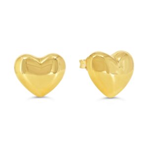 Bubble Heart Stud Earrings, Medium