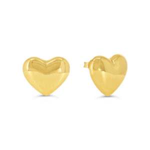 Bubble Heart Stud Earrings, Small