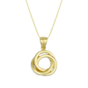Endless Swirl Pendant, Cable Chain