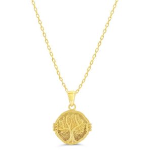 Tree of Life Coin, Cable Chain