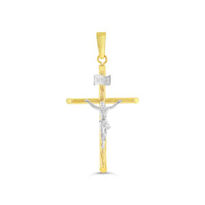 Textured Crucifix Cross Pendant