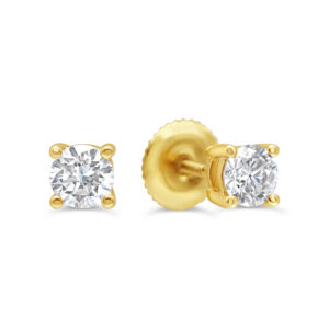 4-Claw Screwback Studs, 2.00ct
