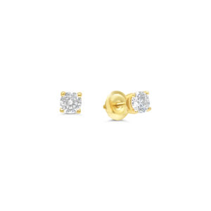 4-Claw Screwback Studs, .50ct