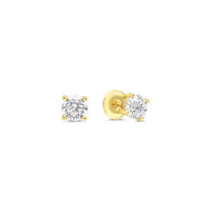 4-Claw Screwback Studs, .70ct
