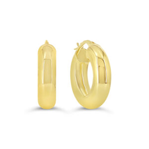 Chunky Hoop Earrings, 6MM