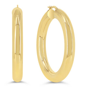 Chunky Hoop Earrings, 6MM