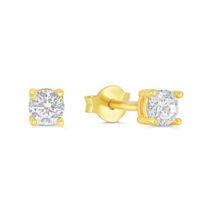 Round Cut Stud Earrings