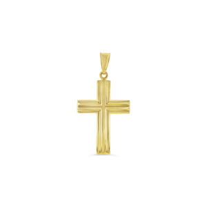 Ribbed Cross Pendant