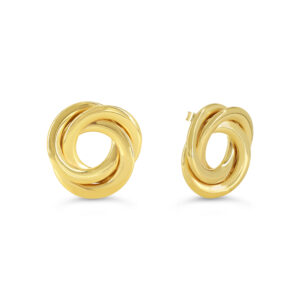 High-Polished Love Knot Studs, Large