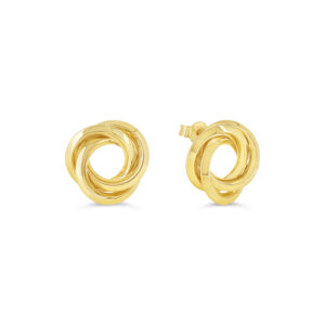 High-Polished Love Knot Studs, Small