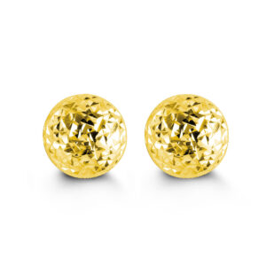 Diamond-Cut Ball Stud Earrings - 7MM