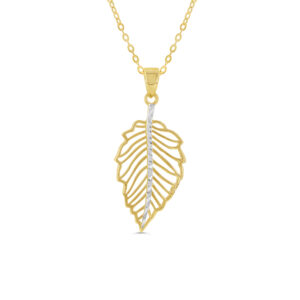 Leaf Pendant, Cable Chain