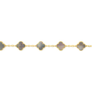Black Pearl Multi-Clover Bracelet, Mini