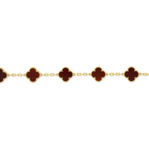 Carnelian Multi-Clover Bracelet, Mini