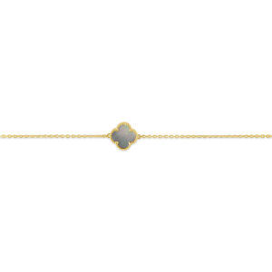 Black Pearl Single Clover Bracelet, Small