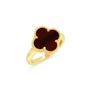 Carnelian Clover Ring