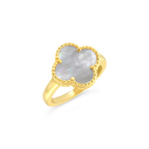 Mother of Pearl Clover Ring
