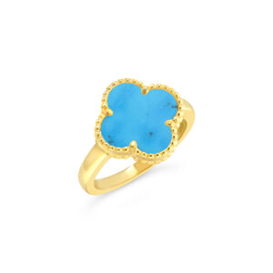 Turquoise Clover Ring