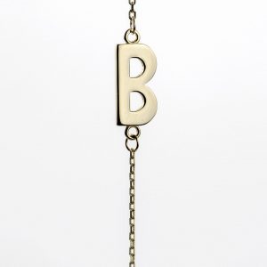 Sideways Initial Necklace , B