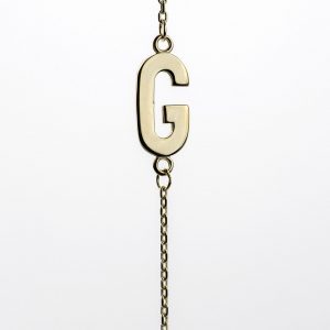 Sideways Initial Necklace , G