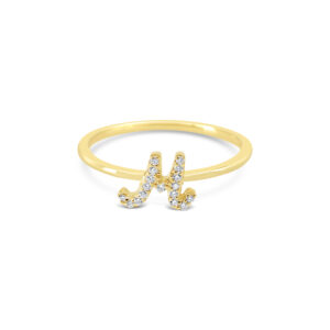 Lab Diamond Initial Ring, M