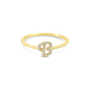 Lab Diamond Initial Ring, B