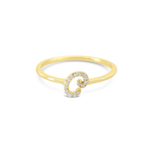 Lab Diamond Initial Ring, C