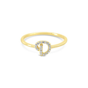 Lab Diamond Initial Ring, D