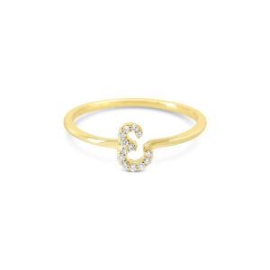 Lab Diamond Initial Ring, E