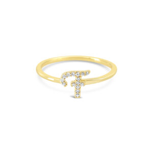 Lab Diamond Initial Ring, F