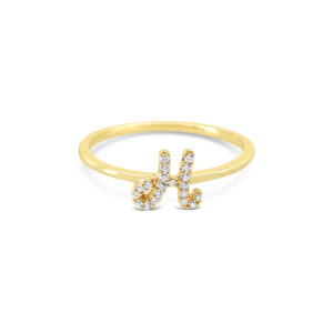 Lab Diamond Initial Ring, H