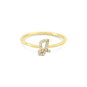 Lab Diamond Initial Ring, J