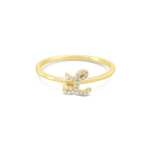 Lab Diamond Initial Ring, L