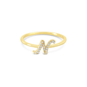 Lab Diamond Initial Ring, N