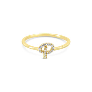 Lab Diamond Initial Ring, P