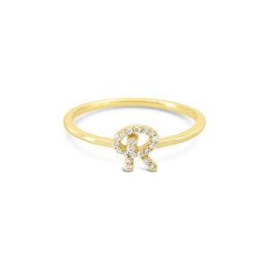 Lab Diamond Initial Ring, R