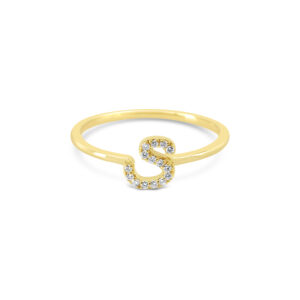 Lab Diamond Initial Ring, S
