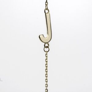 Sideways Initial Necklace , J