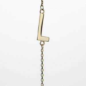 Sideways Initial Necklace , L