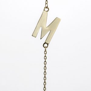Sideways Initial Necklace , M