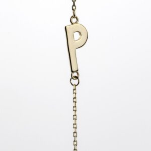 Sideways Initial Necklace , P