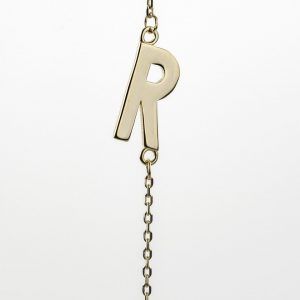 Sideways Initial Necklace , R