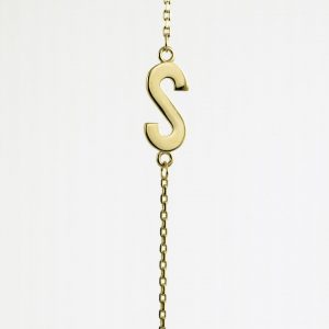 Sideways Initial Necklace , S